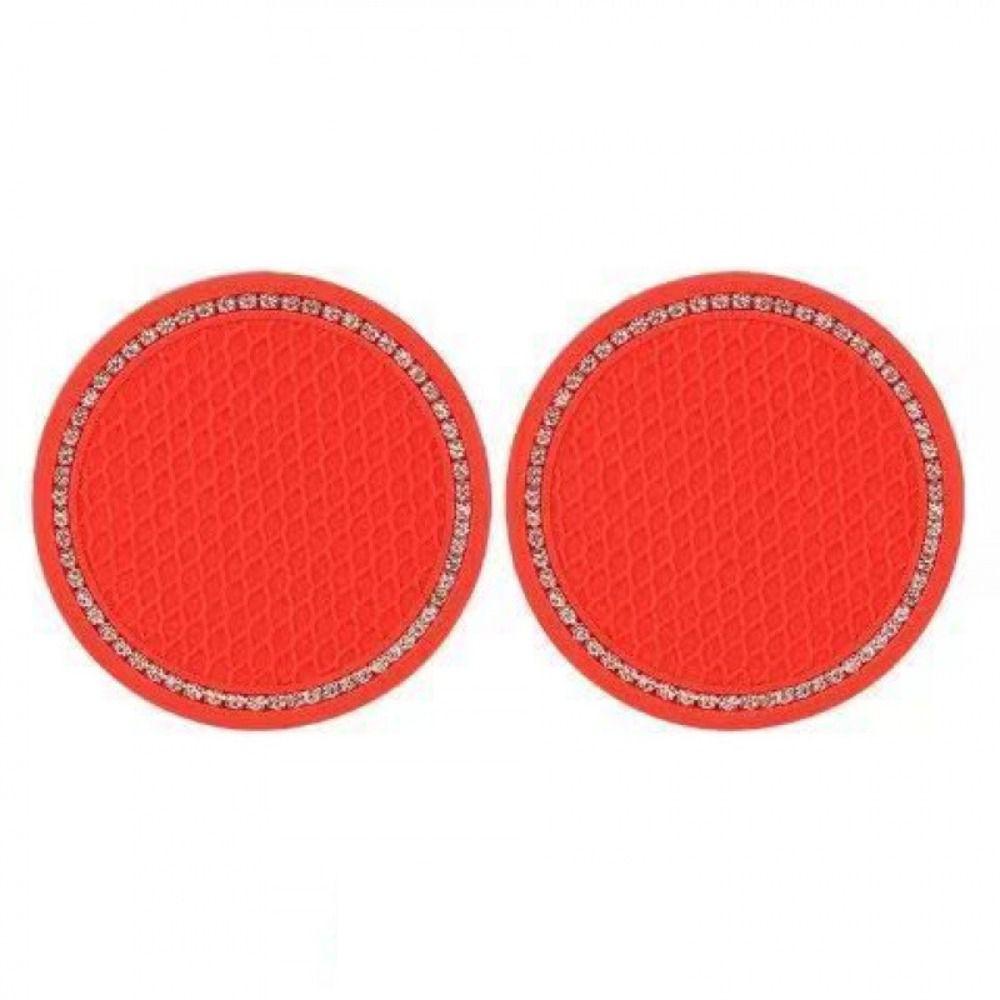 10 PCS Rhinestone Cup Holder Round Anti-slip Mat Durable Drink Pad Car