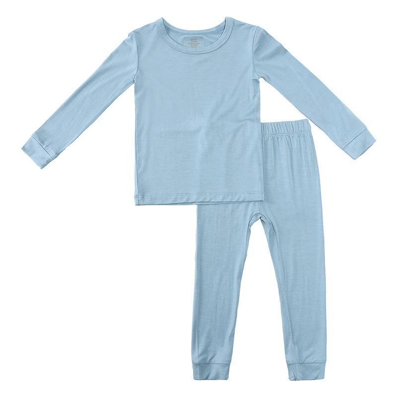 Bamboo Fiber Kids Boys Girls Clothes Set Breathable Pajamas Short Sleeve Top+Shorts Baby Loungewear Children's Sleepwear