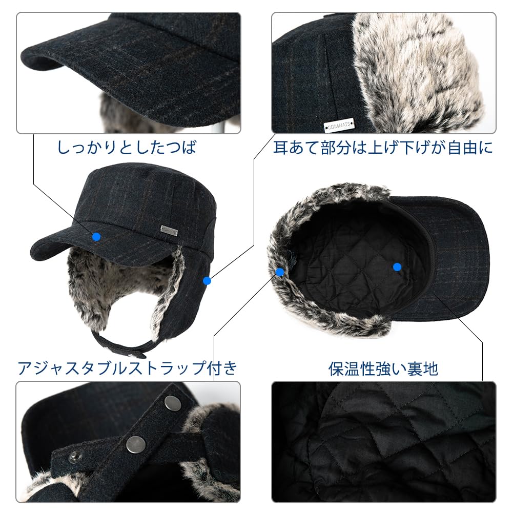 Earmuff Work Cold Weather Military Warm and Soft for Fall and Men and Perfect for Snow and Outdoor Plus Sizes TOP-EX Cap, Hat, Cap, Winter, Women,
