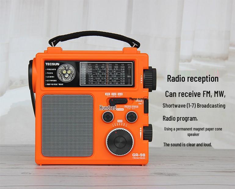 Desheng GR98 Hand-Crank Emergency All-Band Radio