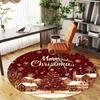 1PC Christmas Town Office Round Area Rug, Under Office Chairs Bedroom Living Room Home Decor, Carpet for Office -1110121