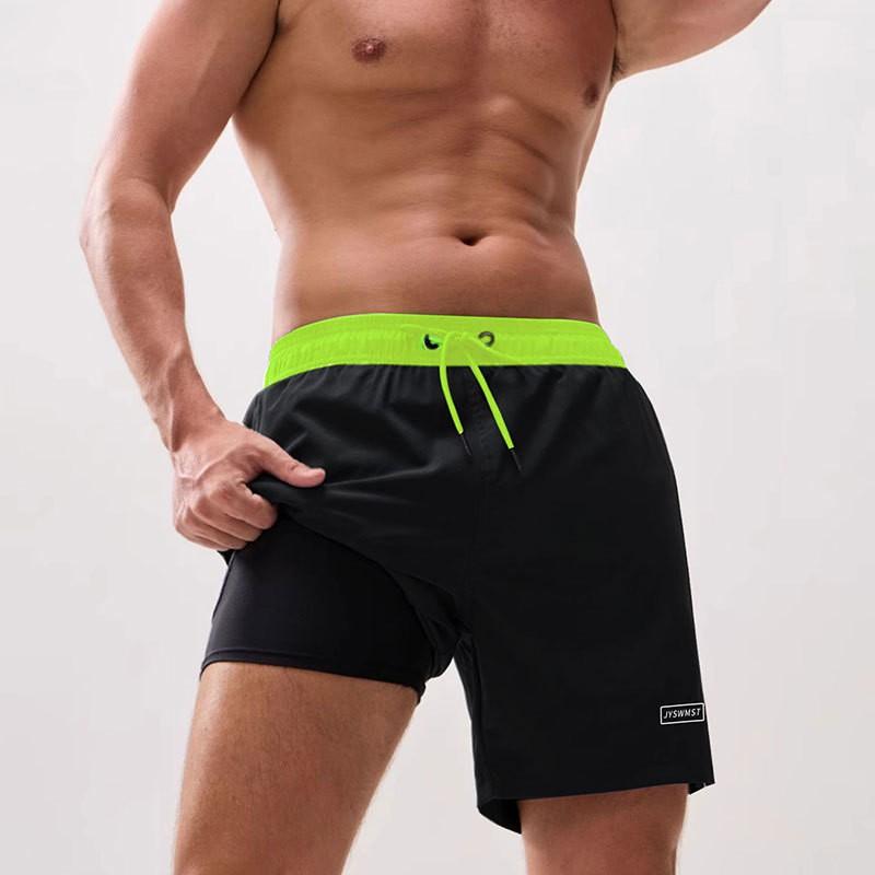 Mens Quick-Dry Swim Trunks With Mesh Lining Pocket Beach