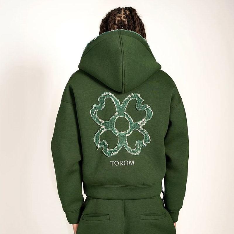 Casual Printed Zipper Sweater High Street Hip Hop Rap Street American Casual Men's and Women's Coats Wholesale