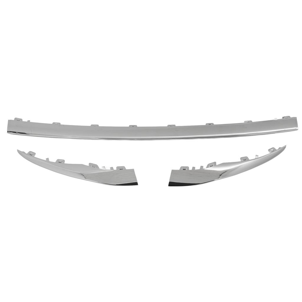 3pcs Chrome Front Bumper Lower Trim 2058858602 Replacement for Benz C‑Class W205 AMG Line Facelift 2019 To 2021