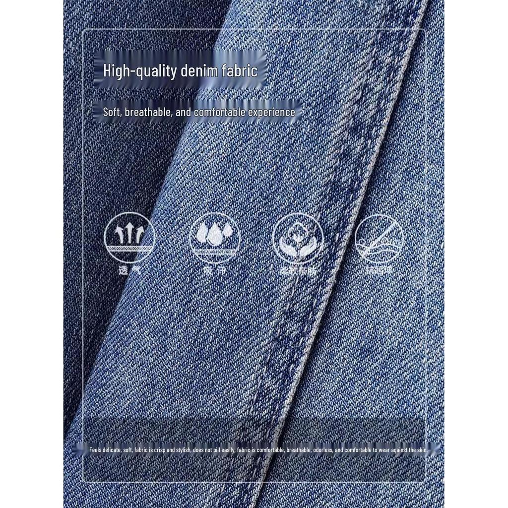 Women's 2025 High Waist Retro Wide Leg Jeans - Slimming, Loose, and Draped Straight Leg Trousers for Spring and Autumn