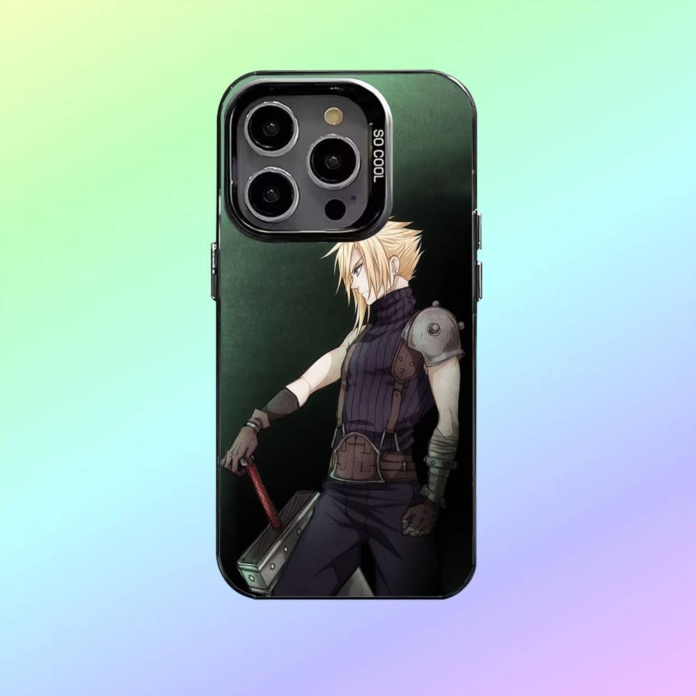 F-Final F-Fantasy V-VII Cloud Phone Case For iPhone17,16,15,14,13,12,11 Plus,Pro Max Colored Silver Phone Case
