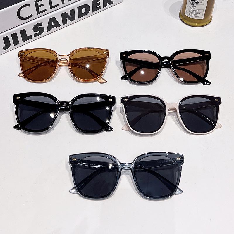 Fashion High-End Square Glasses Women'S Large Frame Uv-Proof Sunglasses Retro Trend Gm Sunglasses