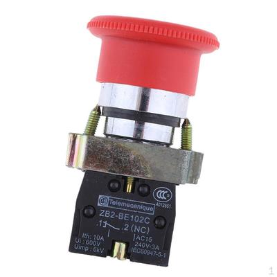 XB2 BS542 Key EMT Red Emergency Stop Mushroom Push Button Switch