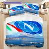 Set Copripiumino Trapuntato con Fantasia SSC Napoli Federa Decorazione per la Casa Regalo di Compleanno (1 * copripiumino + 2 * federa, senza nucleo)