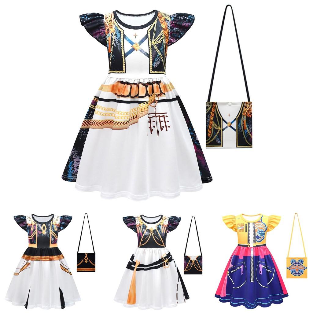 Kpop Demon Hunters Girl Cosplay Dress With Ruffled Skirt For Kids