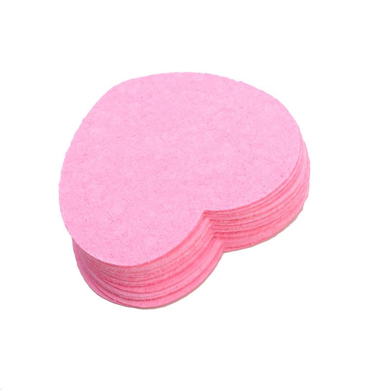 20Pcs Heart Shaped Compressed Facial Sponges Cute Reusable Face Washing Sponges