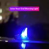 Solar Powered Car Shark Fin Anti Collision Warning Light 8 LED Flashing Waterproof Auto Safety Strobe Roof Decorative Light