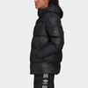 Adidas Originals Trefoil H Down Jacket Reversible Full Print Warm Hooded Outerwear Men Outerwear Black ED5839