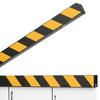 Claquoir de cinéma en acrylique 30x25CM Outil professionnel de réalisateur Action Clap Photographie de film(Tableau Blanc à Rayures Jaunes;PAV1YWE4: )