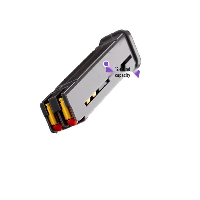 Mingjiangtang 1911 Toy Gun: Double-Barrel Ejection Carrot Design, Rapid-Fire Action for Kids.