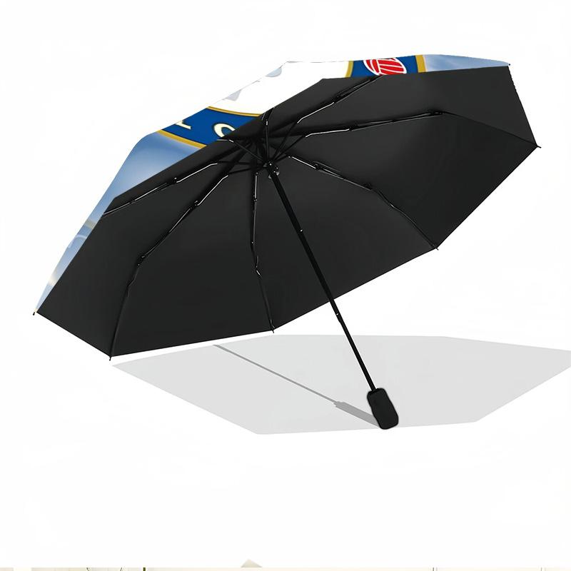 Parasol z nadrukiem Chelsea F.C. Automatyczne otwieranie i zamykanie, Przenośny składany parasol, na zewnątrz, do dojazdów, na wycieczkę kempingową, Idealny prezent urodzinowy