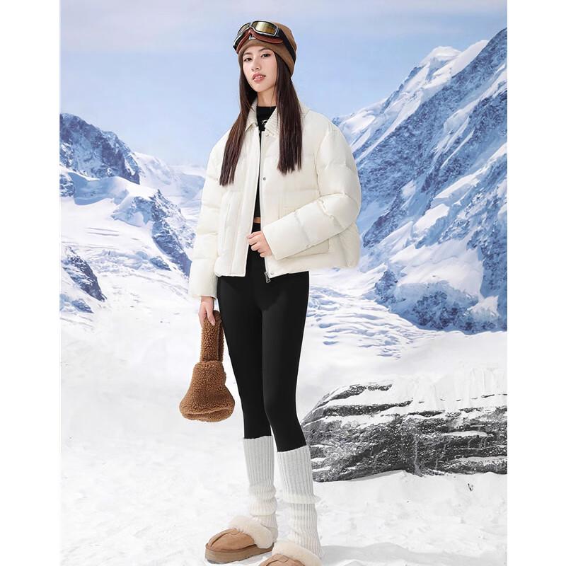 Snowflying Women's Fashion Lapel Thickened Short Down Jacket