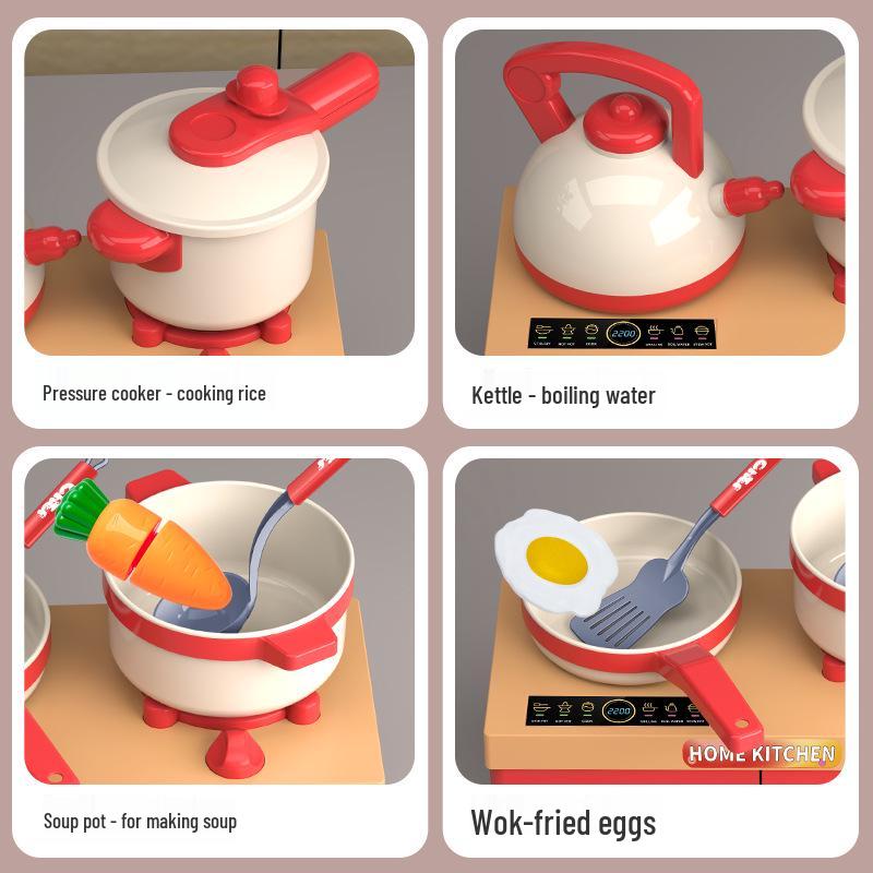 Children's Pretend Play Kitchen Set - Cooking Toys for Boys & Girls Ages 3 to 6
