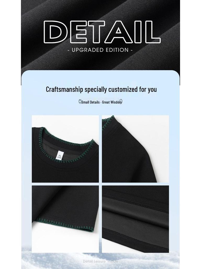 High-End Men's Round-Neck T-Shirt, Trendy Loose-Fit, Breathable for Spring/Summer