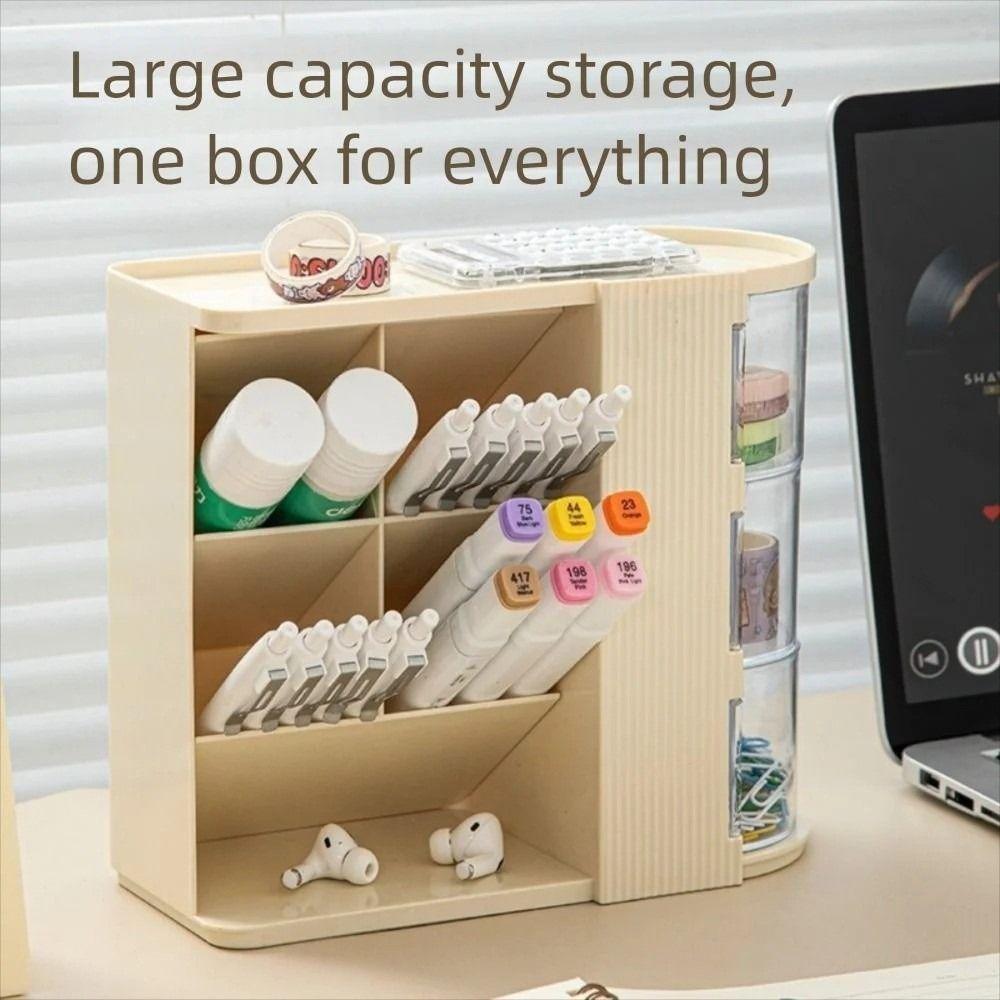 Drawer Style Student Pen Holder Organizer Multi-Layer Cosmetic Storage Cabinet  Study Room