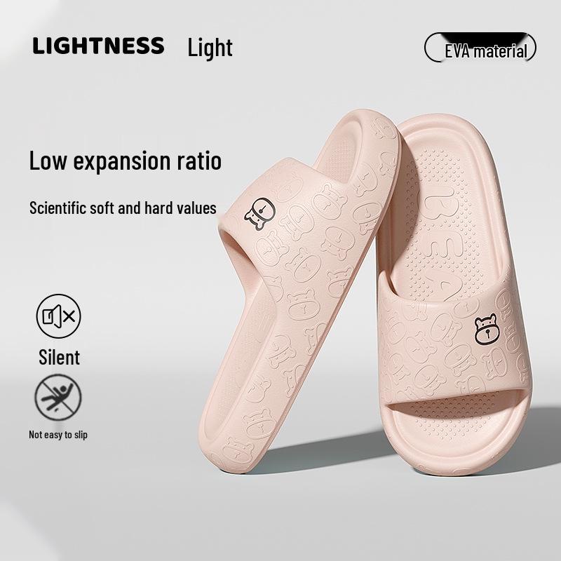 Unisex Summer EVA Deodorant Non-Slip Indoor Bath Slippers with Thick Sole for a Cool, Cushioned Step