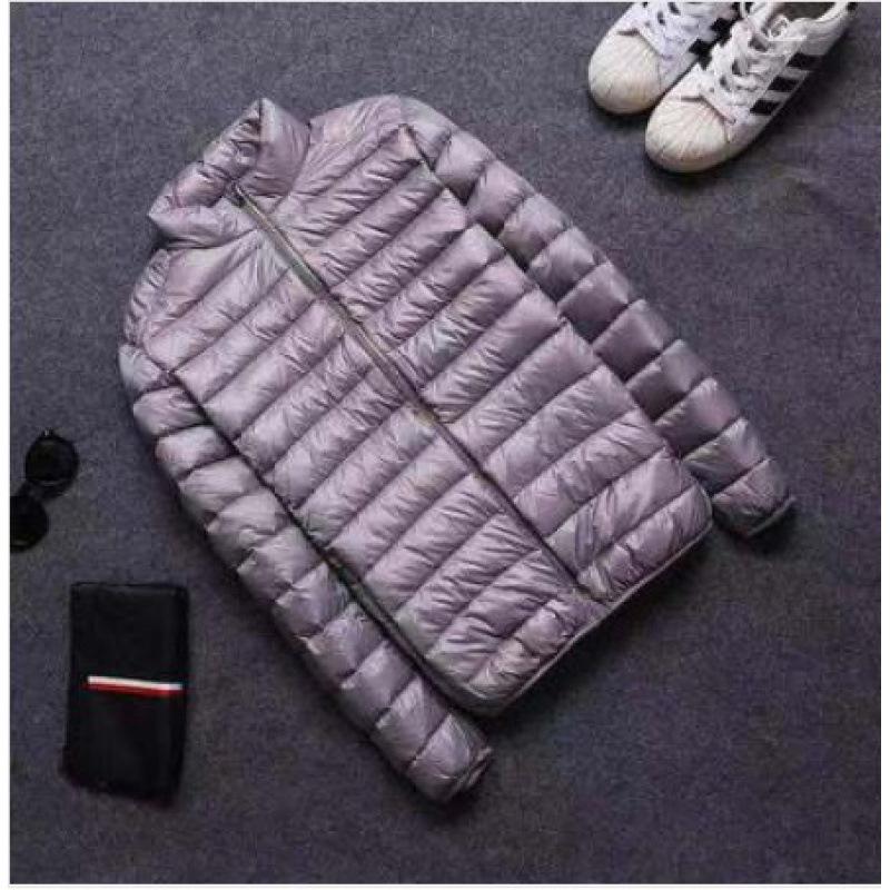 Jachetă de bumbac cu puf și glugă pentru bărbați - Palton popular ușor și subțire de iarnă, stil scurt, guler înalt, mărimi mari.