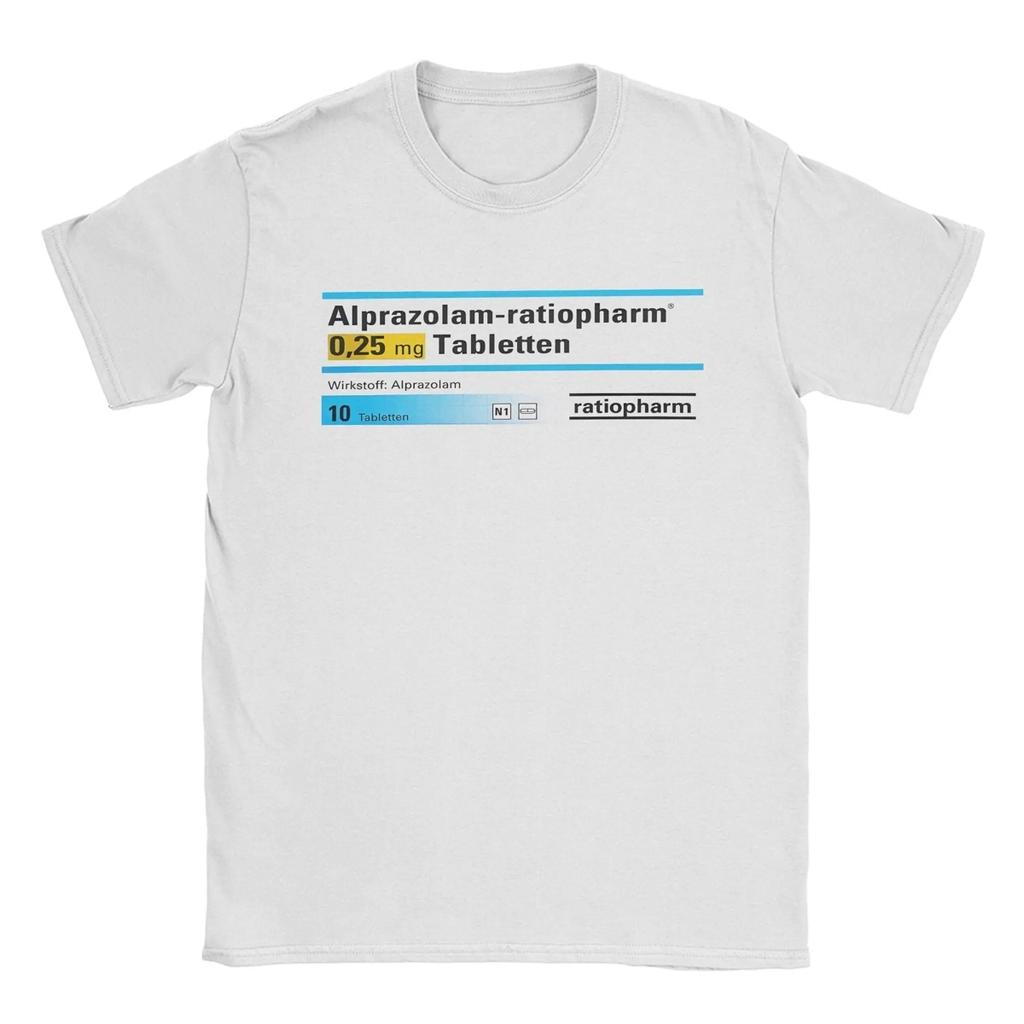 Men T-Shirts Makatussin Comp 80ml Label Vintage Cotton Tee Shirt Short Sleeve Funny T Shirts Crewneck Clothes Summer