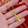 Golden Buddha Water Drop Pendant Necklace - Unisex, Versatile, Classic Design