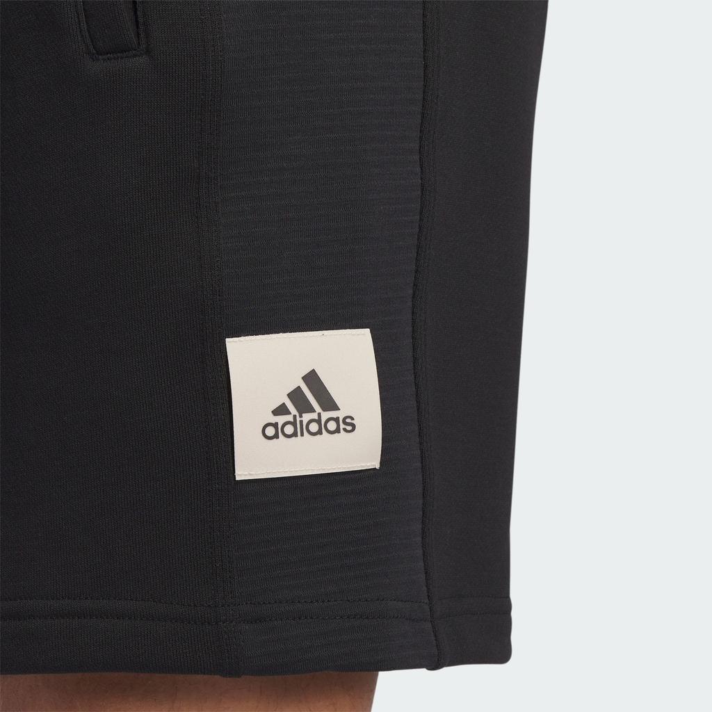 Adidas All Season Fleece Shorts With Solid Color Logo Men Shorts Black IK2129