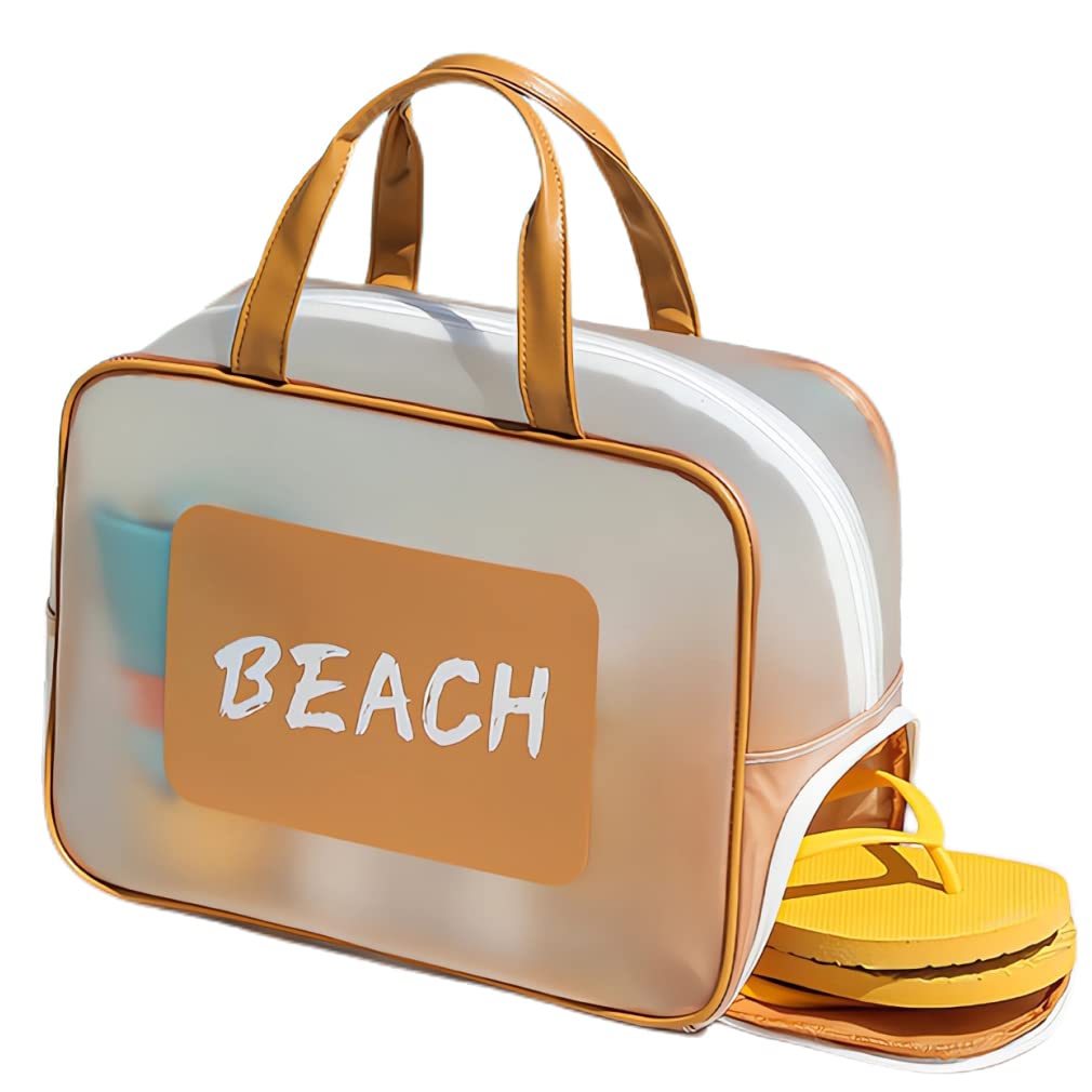 

MARBEINE Pool Beach Large Vinyl Swimming Beach Pool Tote Hot Outdoor Bag, Adults, Bag, Capacity, Wet/Dry Separation, Semi-Transparent, Waterproof,