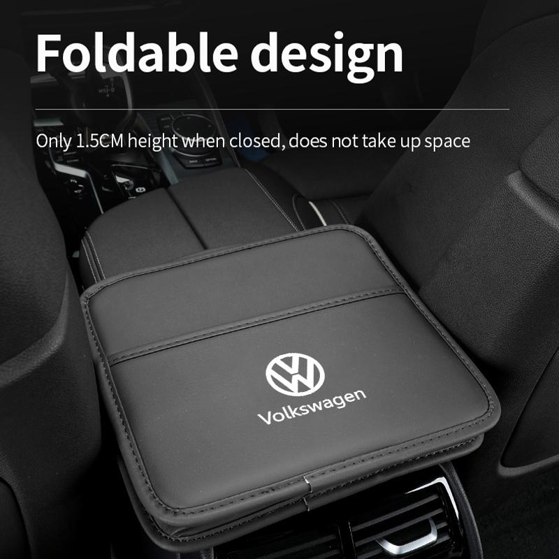 Portable Car Foldable Trash Can Hanging Stuff Storage Case For Volkswagen VW Scirocco Passat Polo B5 B6 B7 CC Tiguan Sharan 5HDSA