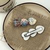 4Pcs Sweet Check Love Button Hair Clip Side Bangs Girly Cute Duckbill Clip For Girls Hair Accessories