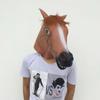 Halloween mask, brown horse head mask, latex animal headgear, horse mask, dog mask, horse mask, promotional item