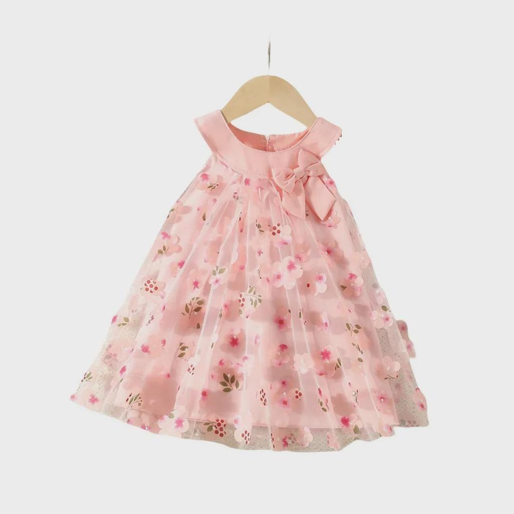 Girls' Summer Petal Princess Halter Dress