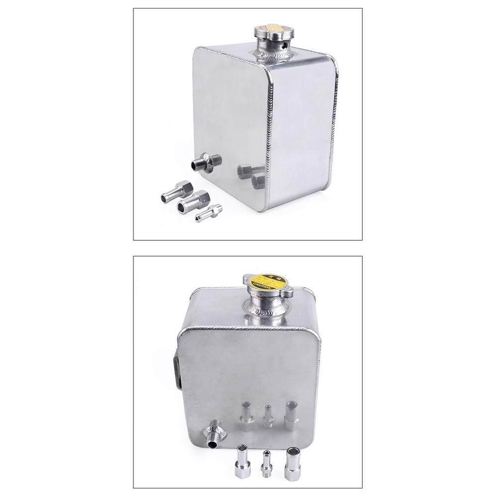 Serbatoio di Espansione Radiatore 2.5L in Alluminio Serbatoio di Sfiato Liquido di Raffreddamento Compatibile con Modelli di Veicoli Raffreddamento Efficiente