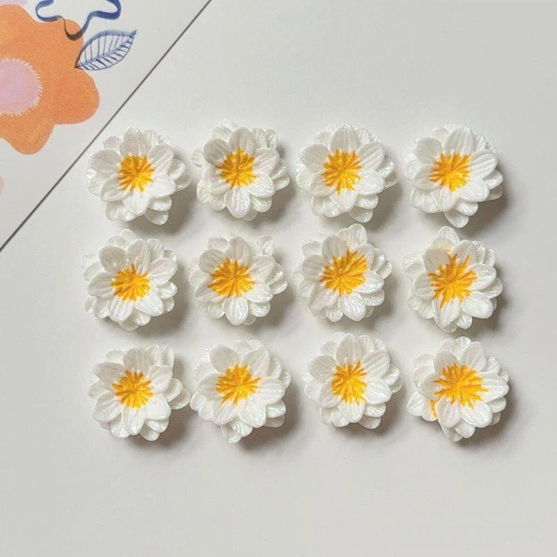 5Pcs Simulated Resin Flower Fridge Magnets Cute Magnetic Stickers Home Kitchen Decor