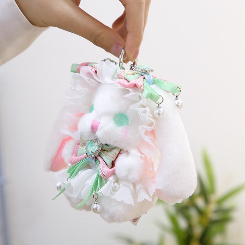 Cute Lolita Bunny Plush Toy Pendant Stuffed Animal Doll Blind Box Girls Gift Decor