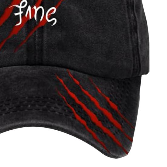 Dark Blood Stain Unisex Baseball Hat Breathable Sun Protection Hat Halloween Style Curved Brim Baseball Hat