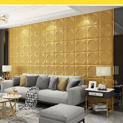 10pcs Waterproof 3D Floral Carving Wall Stickers Thickened Self-Adhesive Anti-Collision Easy To Clean Moisture-Proof Free To Cut