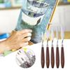 5Pcs Artist Painting Palette Oil Painting Mixing Scraper Stainless Steel Wood Oil Paint Spatula Set