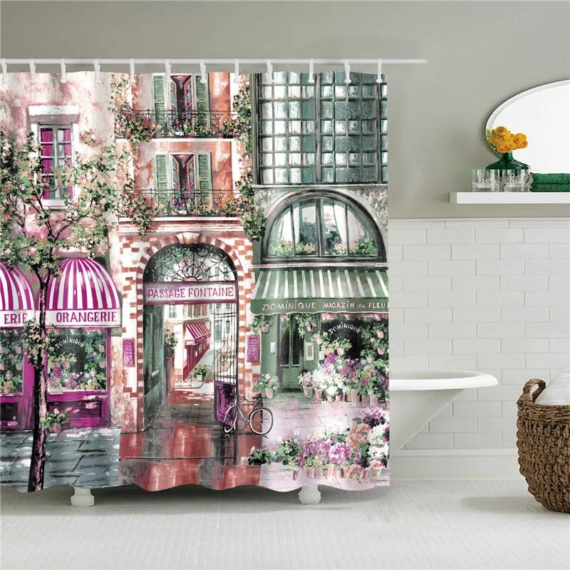 Beach Sea Seaside Shower Curtains Nature Scenery Waterproof 3d Bathroom Curtains Home Decoration Washable Bath Screen with Hooks