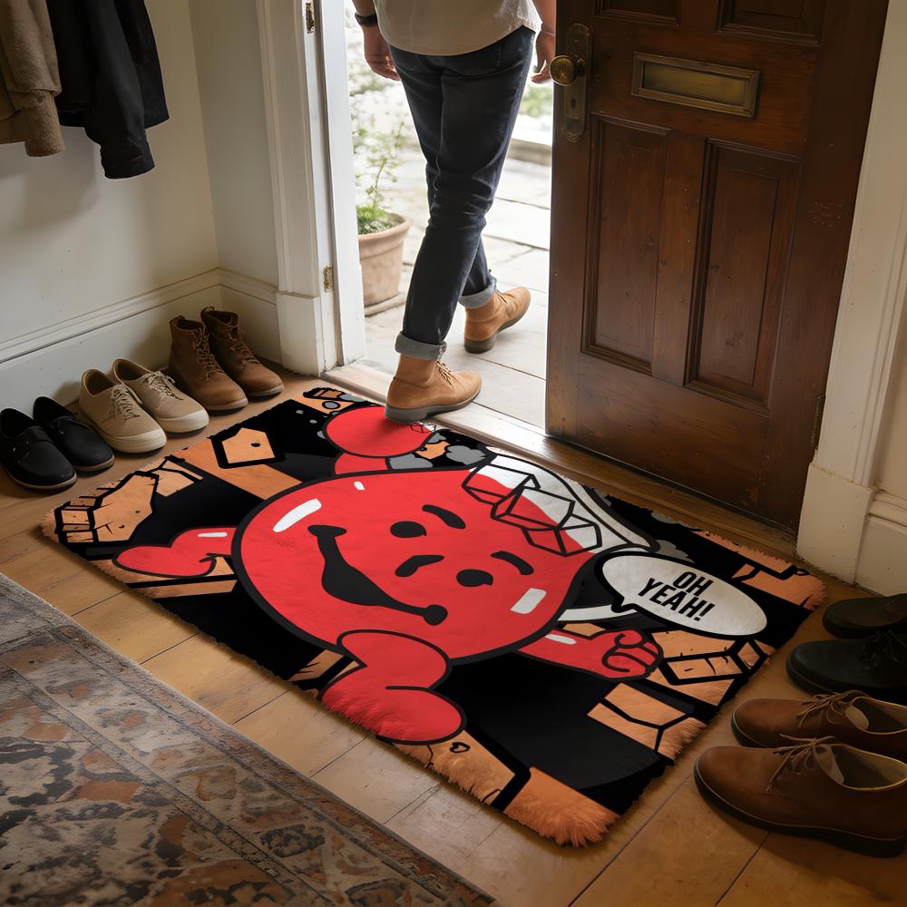OH Yeah Meme Funny Floor Mat Soft Flannel Absorbent Mat Non-Slip Rug Home Bedroom Bathroom