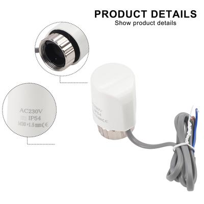 230V Electric Thermal Actuator Valve M30x1 5mm for Efficient Management of For Floor Heating and Radiator Systems