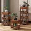 Chinese Style Floor Standing Plant Rack Non-Solid Wood Modern Indoor Pot Holder Balcony Elegant Greenery Display Shelf