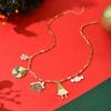 European & American Holiday Charm Necklace - Christmas Bells & Tree Tassel Pendant