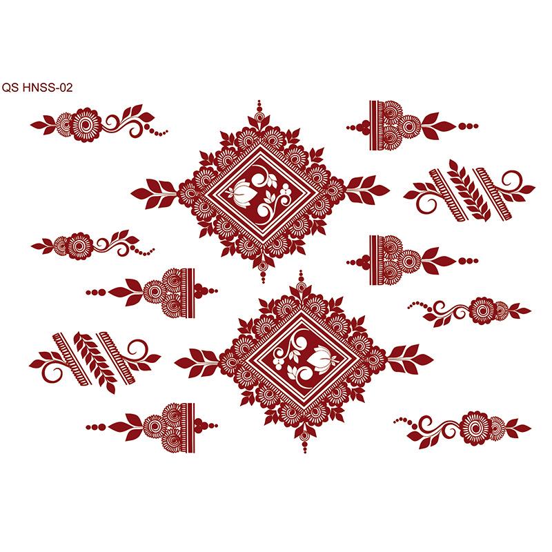Disposable Sweat-Proof Henna Tattoo Stickers: Long-Lasting, Realistic, Temporary Designs