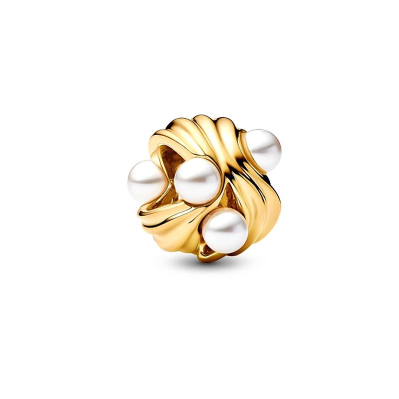 Vergoldetes Funkelndes Familienstammbaum Charm-Perle Passend für Original-Armband Feiner Schmuck Kirschblüte Liebesbrief Umschlag Anhänger