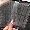 Ultra-Thin French Style Transparent Nail Art Stickers with Pat-On Glue Template