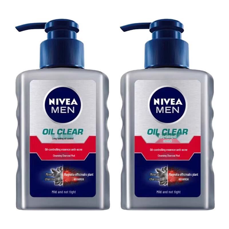 NIVEA Men s Oil Control Anti-Acne Facial Cleanser Twin Pack