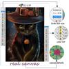 5D DIY Diamond Embroidery Halloween Pumpkin And Black Cat Diamond Painting Mosaic Home Decoration